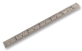 D00246 - DURATOOL - D00246 - Ruler, D End, Stainless Steel, 300mm, Double Sided for Imperial/Metric Graduations