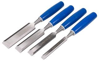 D00253 - DURATOOL - D00253 - Chisel Set, 4 Pieces, 12mm, 19mm, 25mm, 32mm Wood Chisels, Heat Treated Steel