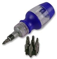 D00419 - DURATOOL - D00419 - Stubby Ratchet Screwdriver, 14-in-1, 120mm Overall Length