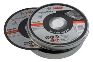 2608603254 - BOSCH - 2608603254 - Grinder Cutting Disc, 4-1/2" (115mm x 1mm x 22.23mm) Angle, Metal, 10 Pack
