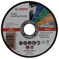 2608602384 - BOSCH - 2608602384 - 4 1/2" (115mm x 1mm x 22.23mm) Angle Grinder Multi Construction Rapido Straight Cutting Disc