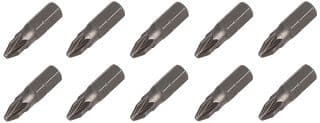 D03246 - DURATOOL - D03246 - PZ2 x 25mm Pozidriv Screwdriver Bits, 10 Pack