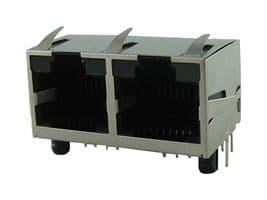 RJE392881400. - AMPHENOL COMMUNICATIONS SOLUTIONS - RJE392881400. - RA, 8P8C, TWO PORT, WITH SHIELD, NO LEDS