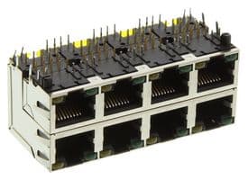 RJSAE-5384-08. - AMPHENOL COMMUNICATIONS SOLUTIONS - RJSAE-5384-08. - MOD CONN, RJ45, JACK, 8P8C, 8PORT, CAT5