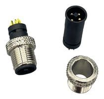 858-T04-103RLU4 - NORCOMP - 858-T04-103RLU4 - SENSOR CONN, M12, 4POS, PLUG, CABLE