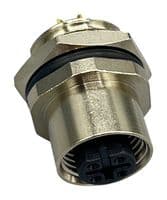 859-B04-203R004 - NORCOMP - 859-B04-203R004 - SENSOR CONN, M12, 4POS, RCPT, PANEL