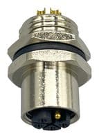 859-LP5-203R004 - NORCOMP - 859-LP5-203R004 - SENSOR CONN, M12, 5POS, RCPT, PANEL