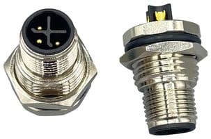 859-SP3-103R004 - NORCOMP - 859-SP3-103R004 - SENSOR CONN, M12, 3POS, PLUG, PANEL