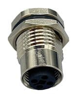 859-T04-203R004 - NORCOMP - 859-T04-203R004 - SENSOR CONN, M12, 4POS, RCPT, PANEL