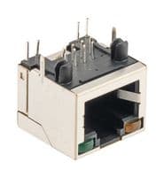 SMJ-RJ45S90-LED - L-COM - SMJ-RJ45S90-LED - RJ45 CONN, R/A JACK, 8P8C, 1PORT, SHLD