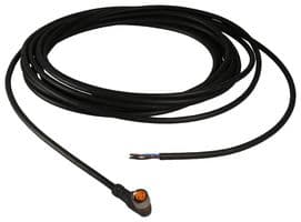 RKMWV 3-224/5M - LUMBERG AUTOMATION - RKMWV 3-224/5M - SINGLE ENDED SENSOR CORDSET, RIGHT ANGLE M8 3 POSITION FEMALE, 5M