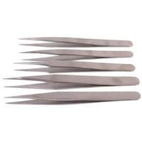 JS-183T - DURATOOL - JS-183T - Five Piece Stainless Steel Precision Tweezer Set