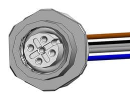 FPM12A05I12BF01 - NORCOMP - FPM12A05I12BF01 - SENSOR CORD, 5P M12 RCPT-FREE END, 12"