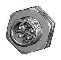 859-LP5-103R001. - NORCOMP - 859-LP5-103R001. - SENSOR CONN, PLUG, 5POS, M12, PANEL