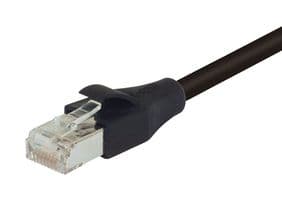 TRD695AHFP-BLK-2 - L-COM - TRD695AHFP-BLK-2 - CATEGORY 6A DOUBLE SHIELDED OUTDOOR HIGH FLEX ETHERNET CABLE PUR , RJ45 / RJ45, BLK, 2.0FT