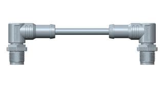 M12A08MR-12AMR-SBA05 - AMPHENOL LTW - M12A08MR-12AMR-SBA05 - CABLE ASSY, M12 R/A PLUG-PLUG, 19.7"