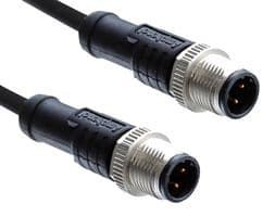 M12A12ML-12AML-SBA05 - AMPHENOL LTW - M12A12ML-12AML-SBA05 - CBL ASSY, 12P M12 PLUG-PLUG, 500MM