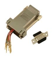 RJADK09S7080831 - NORCOMP - RJADK09S7080831 - MODULAR ADAPTER, RJ45-D SUB, JACK-RECEPTACLE