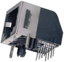 RJE031882420 - AMPHENOL COMMUNICATIONS SOLUTIONS - RJE031882420 - CAT3 RJ45 MODULAR JACK, 8POS, 1 PORT