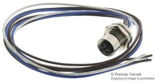 T4171110504-002 - TE CONNECTIVITY - T4171110504-002 - SENSOR CORD, 4P M12 RCPT-FREE END, 0.5M