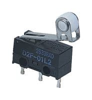 D2F-L2-D3 - OMRON ELECTRONIC COMPONENTS - D2F-L2-D3 - MICROSWITCH, SPDT, 3A, 125VAC, 150GF