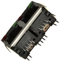 RJHSE-5388-02 - AMPHENOL COMMUNICATIONS SOLUTIONS - RJHSE-5388-02 - CAT5 RJ45 MODULAR JACK, 8 POSITION, 2 PORT