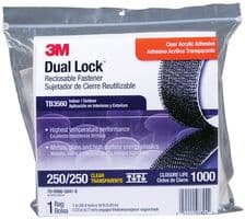 TB3560. - 3M - TB3560. - DUAL LOCK RECLOSABLE FASTENER, CLEAR, 25.4MM