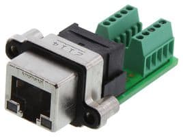 MRJ598001 - AMPHENOL COMMUNICATIONS SOLUTIONS - MRJ598001 - RUGGED RJ45 JACK, R/A 8P8C, 1PORT, TH
