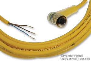 1200670231 - MOLEX - 1200670231 - M12 SINGLE ENDED CORD SET, 3POLE, FEMALE RIGHT ANGLE