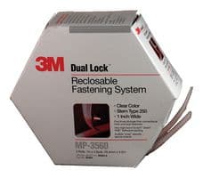 MP-3560 CLEAR. - 3M - MP-3560 CLEAR. - RECLOSABLE FASTENER, ADHESIVE-BACK, CLEAR, 25.4MM, 4.5M
