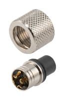 M124AF-MLD - L-COM - M124AF-MLD - M12 4P A-CODE MOLD CONNECTOR, FEMALE, SHIELDED 52AK1300