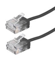 TRD634-BLK-1F - L-COM - TRD634-BLK-1F - ENET CORD, CAT6, RJ45 PLUG-PLUG, 1FT