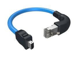 ND9ACH250AM - AMPHENOL COMMUNICATIONS SOLUTIONS - ND9ACH250AM - ENET CORD, IX A PLUG-R/A RJ45 PLUG/19.7"