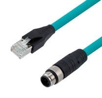 TRG504-T4T-05M - L-COM - TRG504-T4T-05M - SENSOR CORD, M12 PLUG-RJ45 PLUG, 1.6FT