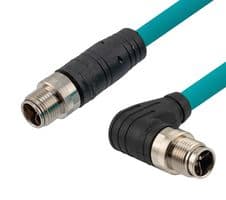 TRG612-T6T-10M - L-COM - TRG612-T6T-10M - SENSOR CORD, M12 R/A PLUG-PLUG, 32.8FT