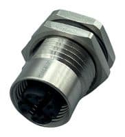859-X08-20SR004. - NORCOMP - 859-X08-20SR004. - SENSOR CONN, M12, 8POS, RCPT, PANEL