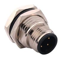 860-004-11SR004 - NORCOMP - 860-004-11SR004 - SENSOR CONN, M12, 4POS, PLUG, PANEL