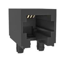 RJE051440110. - AMPHENOL COMMUNICATIONS SOLUTIONS - RJE051440110. - MODULAR CONN, 4P4C, CAT5, R/A JACK, TH