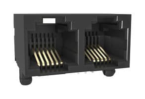 RJE7E2660400. - AMPHENOL COMMUNICATIONS SOLUTIONS - RJE7E2660400. - MODULAR CONN, 6P6C, CAT5, R/A JACK, TH