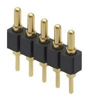 825-22-005-10-001101 - MILL-MAX - 825-22-005-10-001101 - CONNECTOR, HEADER, 5POS, 1ROW, 2.54MM