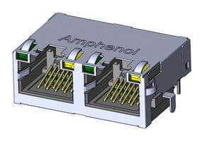 RJE7228814A1. - AMPHENOL COMMUNICATIONS SOLUTIONS - RJE7228814A1. - RJ45 CONN, R/A JACK, 8P8C, 2GANGED, TH
