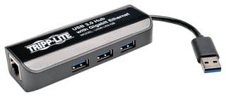 U336-U03-GB - EATON TRIPP LITE - U336-U03-GB - ADAPTER+HUB, 3P, USB 3.0-ETHERNET, 1GBPS