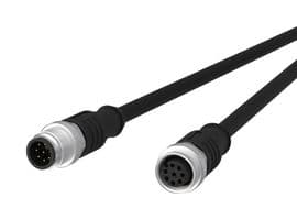 142MEA12010 - METZ CONNECT - 142MEA12010 - SENSOR CORD, 8P M12 PLUG-JACK, 1M