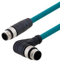 TRG507-T4T-05M - L-COM - TRG507-T4T-05M - SENSOR CORD, 4P M12 PLUG-PLUG, 0.5M