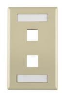 854-39241 FPIDUAL-I - HELLERMANNTYTON - 854-39241 FPIDUAL-I - FACEPLATE, 2PORT, ABS, IVORY