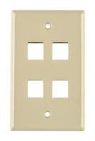 854-39287 FPQUAD-I - HELLERMANNTYTON - 854-39287 FPQUAD-I - FACEPLATE, 4PORT, ABS, IVORY