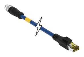 DEL-120341-0506 - MOLEX - DEL-120341-0506 - SENSOR CORD, 8P M12 PLUG-RJ45 PLUG/32.8