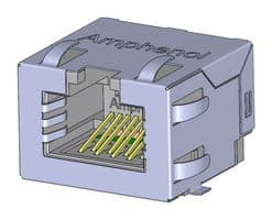 RJE3A1881401. - AMPHENOL COMMUNICATIONS SOLUTIONS - RJE3A1881401. - RJ45 CONN, R/A JACK, 8P8C, 1PORT, SMT