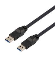 CAU3HFAA-BLK-2M - L-COM - CAU3HFAA-BLK-2M - USB CABLE, 3.0, TYPE A PLUG-PLUG, 2M