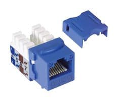 MJS110C6-BL - L-COM - MJS110C6-BL - CONN, KEYSTONE 110/RJ45 JACK, CAT6, BLU